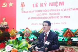 State President Luong Cuong addresses the ceremony. (Photo: VNA)