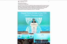 According to the article, Lao Deputy PM Saleumxay Kommasith congratulated and highly valued Vietnam's initiative in organising the forum. (Photo: screenshot)