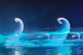 The "Kiss of the sea" show in Phu Quoc (Photo: VNA)