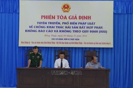 At the mock trial. (Photo: VNA)