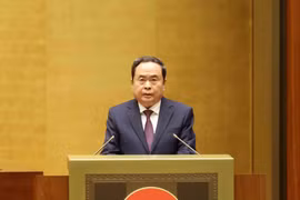 National Assembly Chairman Tran Thanh Man addresses the national conference on breakthroughs in developing science, technology, innovation, and national digital transformation on January 13. (Photo: VNA)