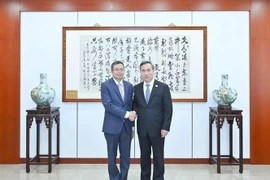 Vietnamese Ambassador to China Pham Thanh Binh (left) and Chairman of the China Council for the Promotion of International Trade Ren Hongbin. (Photo: VNA)