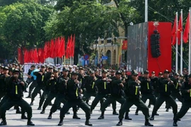 The People's Public Security martial arts team perform at the event. (Photo: VNA)