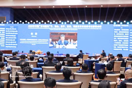 The 2026 Early Spring meeting between Secretaries of the Party Committees of five Vietnamese localities and the Secretary of the Party Committee of the Guangxi Zhuang Autonomous Region, China takes place on February 11 in Nanning city. (Photo: VNA) 