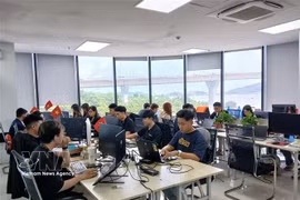Startups in the semiconductor and AI sectors are being provided with workspace at the Concentrated IT Park in Da Nang Software Park No. 2. (Photo: VNA) 