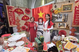 The Vietnamese booth at the festival (Photo: VNA)