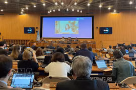 A view of the 224th session of the UNESCO Executive Board in Paris. (Photo: VNA)