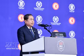 Chairman of the Vietnamese National Assembly Tran Thanh Man speaks at the general debate of the 152nd Assembly of the Inter-Parliamentary Union (IPU-152) in Türkiye on April 16, 2026. (Photo: VNA)