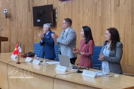 Head of the Vietnam Trade Office in Mexico Nguyen Thi Trang (second from right) at the event (Photo: VNA)