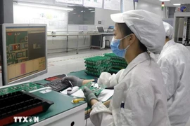 At a semiconductor factory. (Photo: VNA)