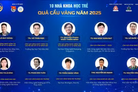 The 10 young scientists who have won the 2025 Golden Globe Science and Technology Award (Photo: VNA)