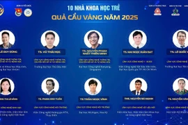 The 10 young scientists who have won the 2025 Golden Globe Science and Technology Award (Photo: VNA)
