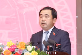 Tran Duc Thang, Secretary of the Hanoi Party Committee for the 2025–2030 term, speaks at the ceremony (Photo: VNA)
