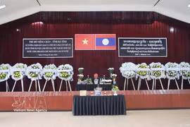 At the memorial, handover, and repatriation ceremony (Photo: VNA)