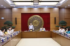 National Assembly (NA) Chairman Tran Thanh Man speaks at the working session with standing members of the NA Committee on Legal and Judicial Affairs in Hanoi on May 21, 2026. (Photo: VNA)