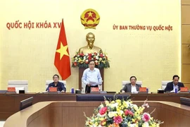 NA Chairman Tran Thanh Man speaks at the meeting (Photo: VNA)