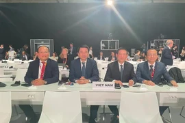 Deputy Prime Minister Ho Duc Phoc (second, right) attends the opening ceremony of the FfD4 Conference in Sevilla, Spain (Photo: Ministry of Foreign Affairs)