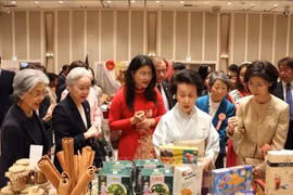 People visit the Vietnamese booth at the charity fair in Tokyo on April 23. (Photo: VNA)