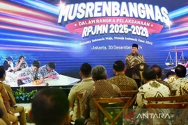 Indonesian President Prabowo Subianto delivers a speech at the National Development Planning Coordination Meeting for the 2025-2029 Medium-Term National Development Plan (RPJMN) in Jakarta on December 30, 2024. (Photo: Antara) 