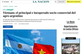 A screenshot photo of the article published on La Nacion, Argentina's leading daily (Photo: VNA)