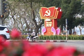 Streets in Hue city are decorated to welcome the 14th National Party Congress (Photo: VNA)