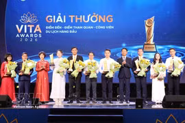 At the award ceremony (Photo: VNA)
