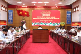 An overview of the provincial steering committee of Tay Ninh on implementing Resolution 57 on April 2 (Photo: VNA)