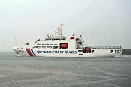 Vietnam Coast Guard vessel CSB 8001 departs from Ho Chi Minh City on August 21. (Photo: VNA)