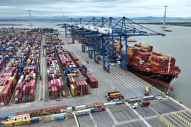 Imports and exports at Lach Huyen container port in Hai Phong city (Photo: VNA)