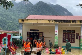 The Thiet Ong pre-school in Thanh Hoa province affected by recent flooding (Photo: VNA)