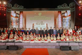 Delegates at the ceremony to receive UNESCO’s recognition of Hanoi as a member of the Global Network of Learning Cities. (Photo: VNA)