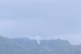 The mountainous area between Hoa Xuan commune and Dong Hoa ward in the central province of Dak Lak province where the military aircraft crash takes place on January 28 morning. (Photo: VNA)