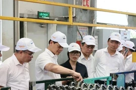 At the Innotek Joint Stock Company in Que Vo Industrial Park No. 2 in Bac Ninh province. (Photo: VNA)