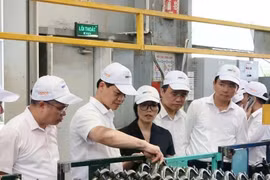 At the Innotek Joint Stock Company in Que Vo Industrial Park No. 2 in Bac Ninh province. (Photo: VNA)