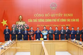 The appointment decision handover ceremony is held in Hanoi on March 12. (Photo: VNA)