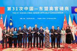 Participants at the 31st ASEAN – China Senior Officials' Consultation held in Ningbo city, China's Zhejiang province, on February 12–13. (Photo: Ministry of Foreign Affairs)