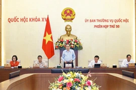 NA Chairman Tran Thanh Man speaks at the opening of the NA Standing Committee's 50th session (Photo: VNA)