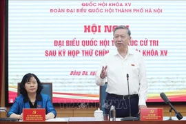 Party General Secretary To Lam speaks at the meeting with voters in 11 wards of Hanoi on July 2 (Photo: VNA)