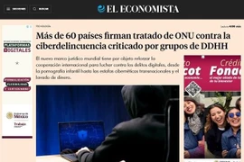 Mexico’s El Economista reports the signing of the Hanoi Convention. (Photo: screenshot)