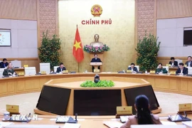 Prime Minister Pham Minh Chinh addresses the meeting (Photo: VNA)