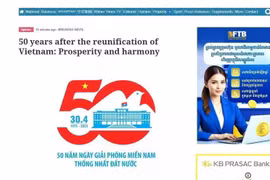 Dr Uch Leang'S editorial titled “50 years after the reunification of Vietnam: Prosperity and harmony” on Khmer Times (Photo: VNA)