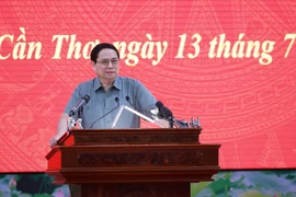 Prime Minister Pham Minh Chinh addresses the conference (Photo: VNA)