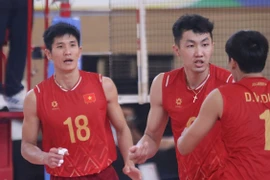 Vietnamese players at the SEA V.League. (Photo: VNA)