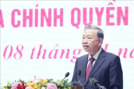 Party General Secretary To Lam speaks at the conference. (Photo: VNA)