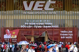 The National Achievements Exhibition themed “80 years of Independence – Freedom – Happiness” at the Vietnam Exposition Centre in Dong Anh commune, draws nearly 1.2 million visitors in its first three days. (Photo: VNA)