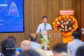 Dr Nguyen Huu Ha, Deputy Director of the Gia Lai Department of Science and Technology, speaks at the scientific workshop on recent advances in the study of strongly correlated electron systems opened in the central province on June 1, 2026. (Photo: VNA)