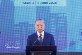 General Secretary of the Communist Party of Vietnam (CPV) Central Committee and State President To Lam speaks at the Vietnam-Philippines Business Forum in Manila on June 1. (Photo: VNA)