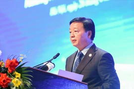 Deputy Prime Minister Tran Hong Ha speaks at the event. (Photo: VNA)