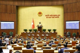 The National Assembly votes to pass the revised Law on Judicial Expertise. (Photo: VNA)