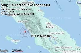 Strong earthquake strikes off Indonesia’s western province